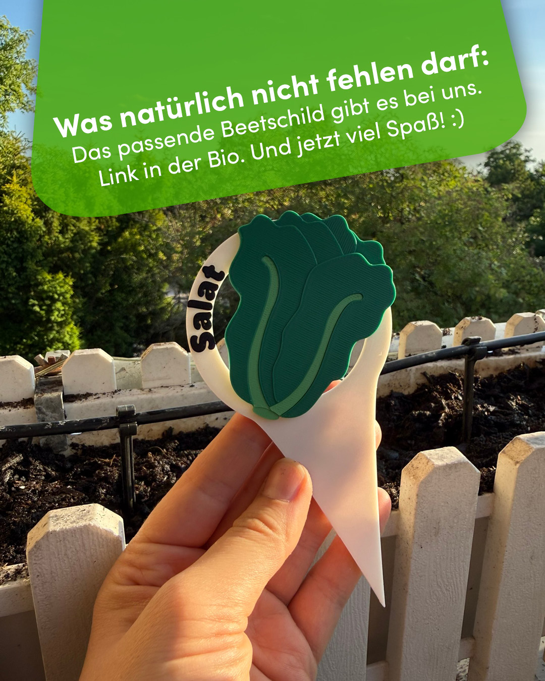 Bewerbung für das Beetschild "Salat"