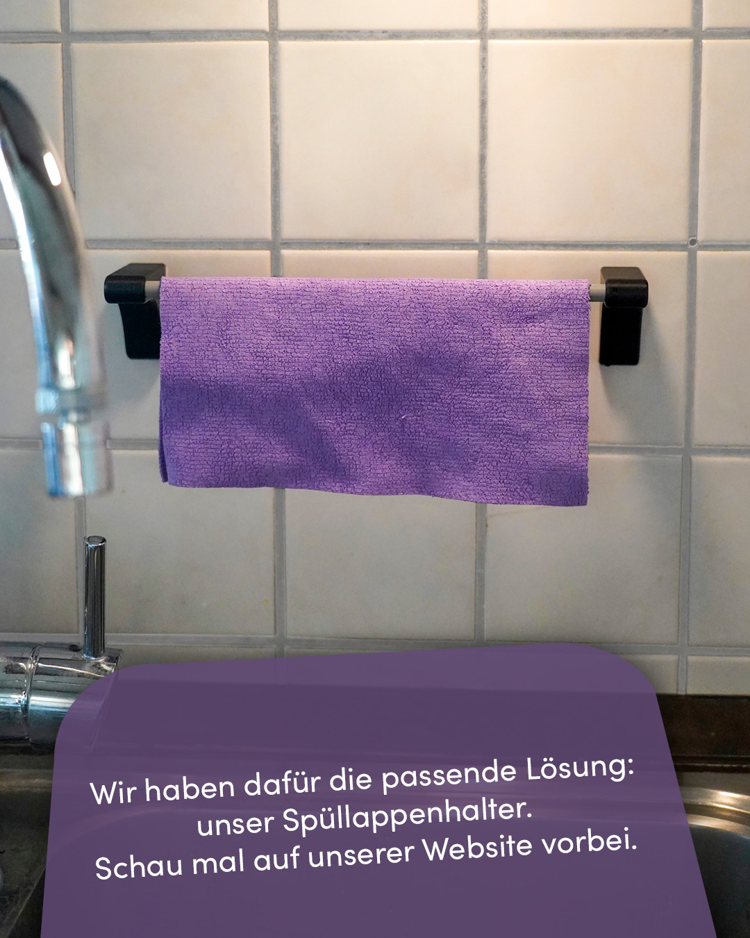 Bewerbung des Spüllappenhalters